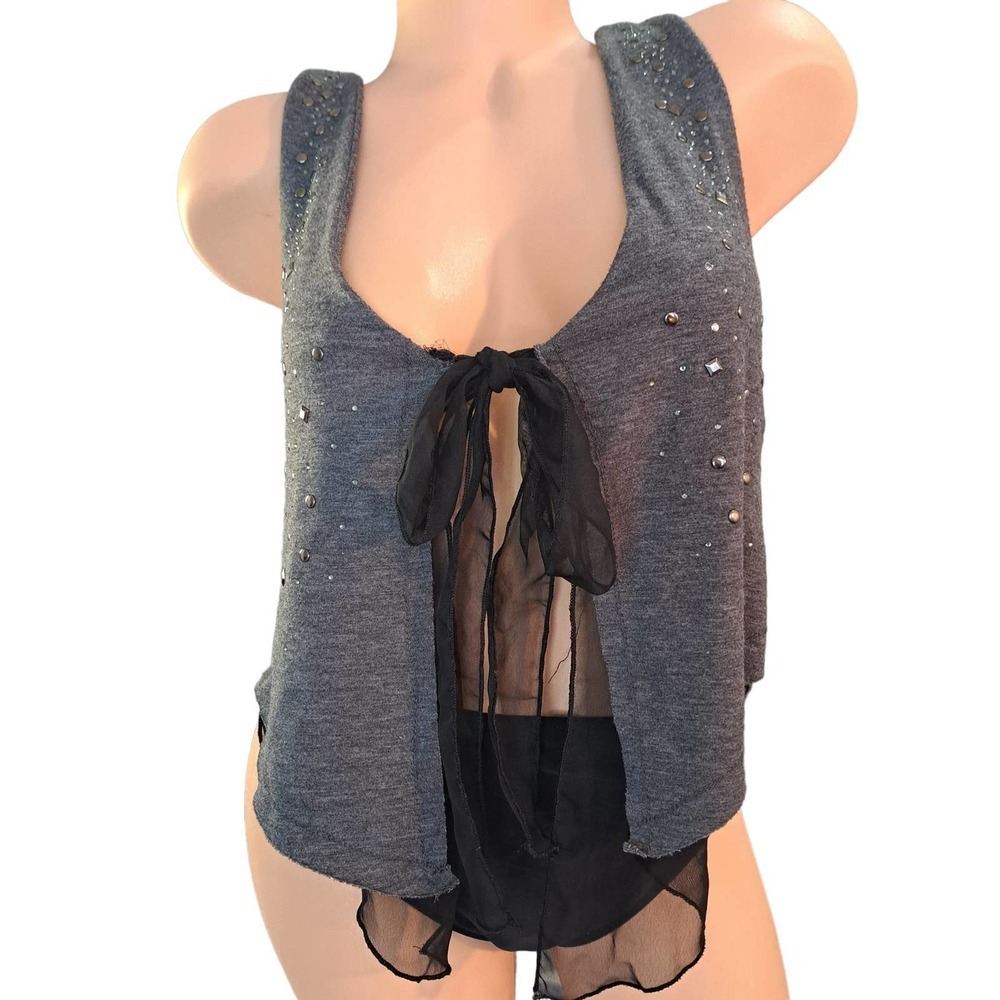 womens tank tops tie front closure